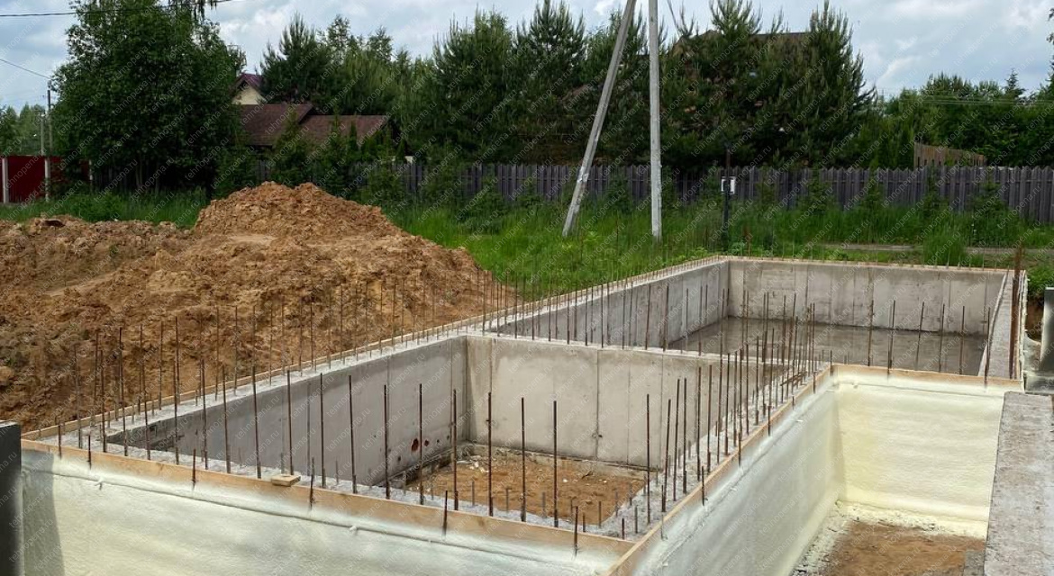 Утепление фундамента ППУ, СНТ Видный