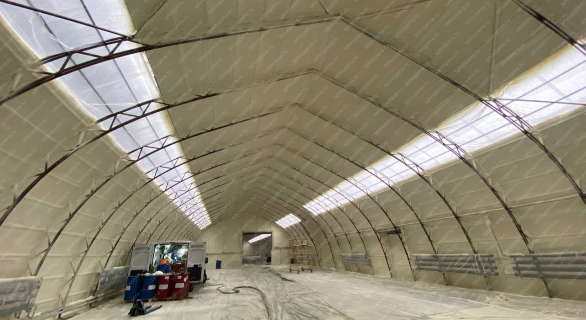 Утепление каркасных ангаров ППУ